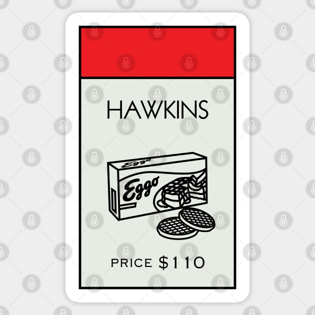 Hawkins Property Card Sticker by huckblade